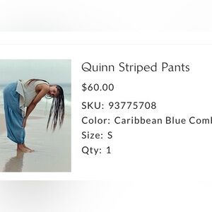 Free People Quinn Wide Leg Pants - Caribbean Blue